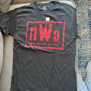Mens WWE Official NWO shirt Black and Red Medium